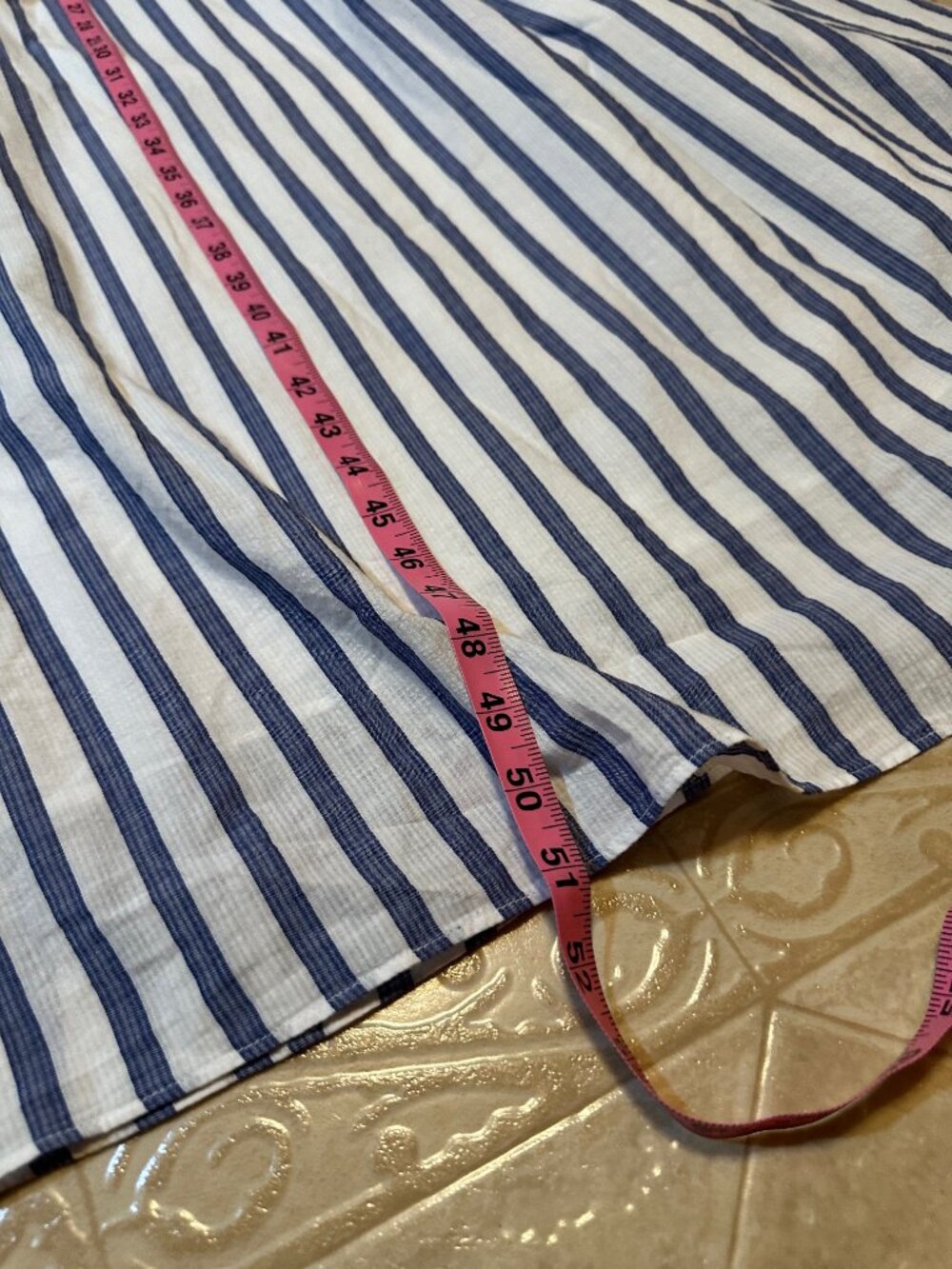 Everlane Blue and White Striped Midi Sundress - Picture 8 of 9